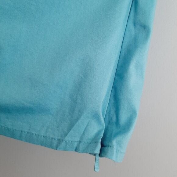 RW&CO Fitted V-Neck Short Sleeve Shirt Tailored Top Blue Sz M - Picture 7 of 12